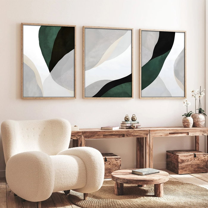 Wallity Huhu229 Cuadro Decorativo 3 Piezas MDF 50x35 cm